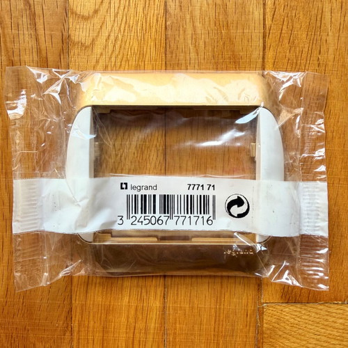 Legrand Galea single switch/socket frame new, gold and white