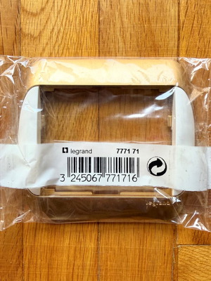 Legrand Galea single switch/socket frame new, gold and white