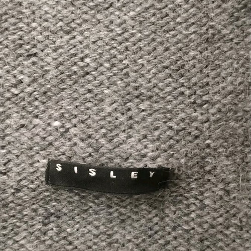 Sisley wool sweater with loose turtleneck, like new, gray, size S