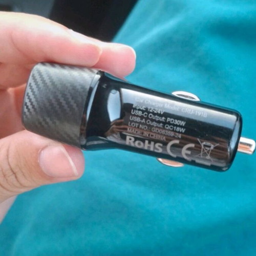 Car charger unused with type c and USB ports