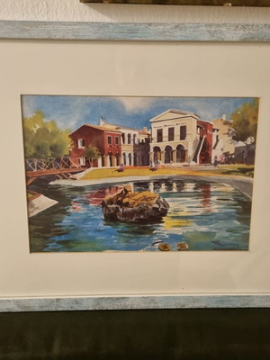Πίνακας ζωγραφικής Σημίτης μεταχειρισμένος με θέμα τη Ρόδο