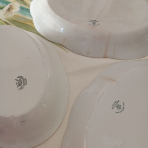 Vintage serving platters used, set of three from Aegean island