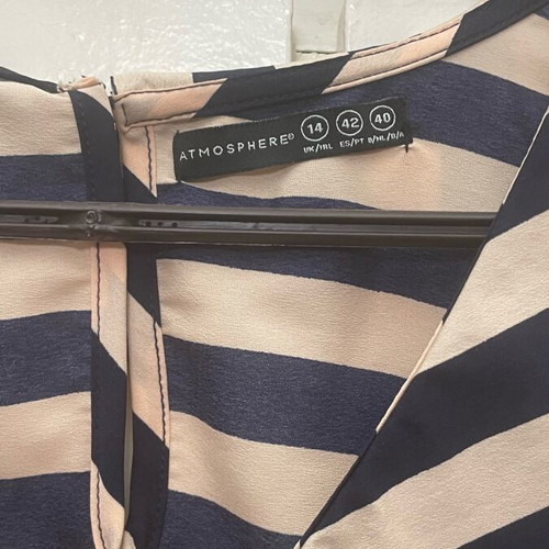 Atmosphere blouse like new, striped top Medium/Large