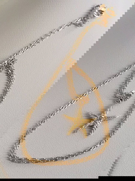 Χρυσή αλυσίδα και κρεμαστό 14 καράτια