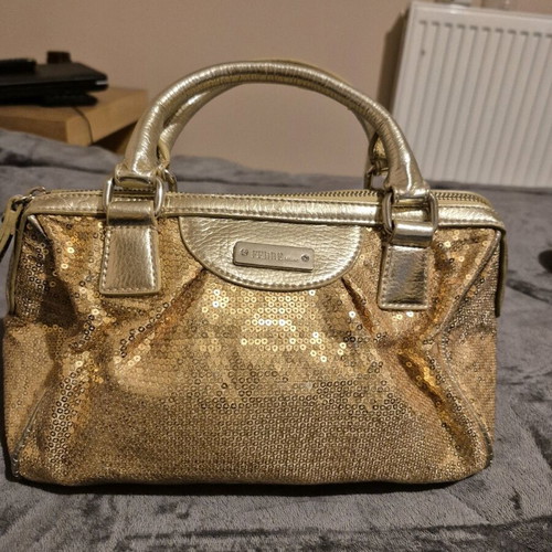 Ferre bag gold with sequins like new