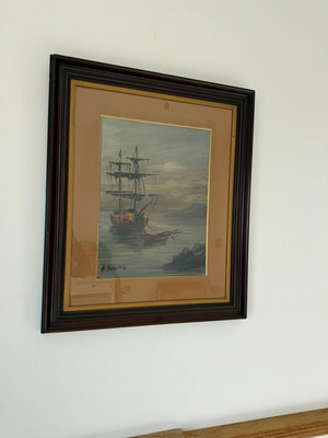 Πίνακας Διαλετής μεταχειρισμένος 35,5x48cm με κορνίζα