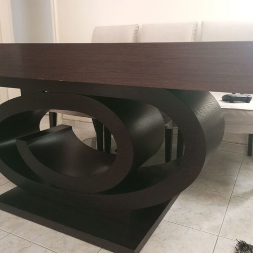 Dining table with 6 chairs used, dimensions 1.80x1.00 with extension