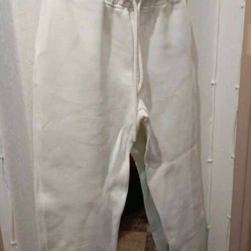 Sweatpants fleece new, size S, white