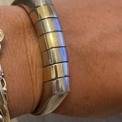 925 585 silver-gold bracelet, handmade