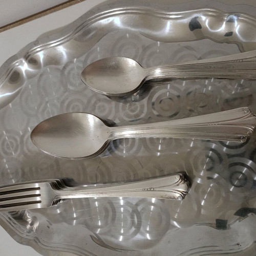 Silver-plated Cutlery Set 27 Pieces E.P.N.S USA Vintage Unused