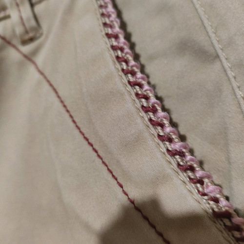 Sisley beige jeans set with Benetton blue shirt used