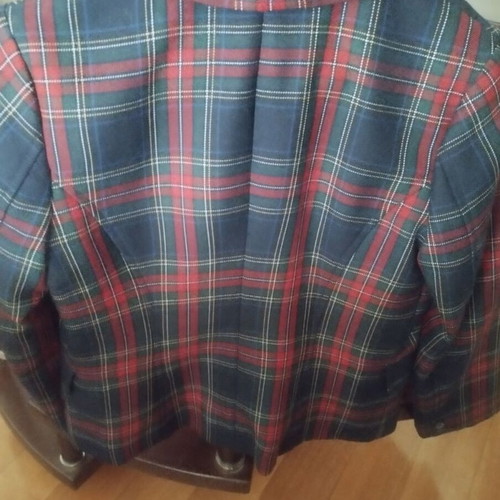 Benetton plaid jacket like new, girls' size 158 cm