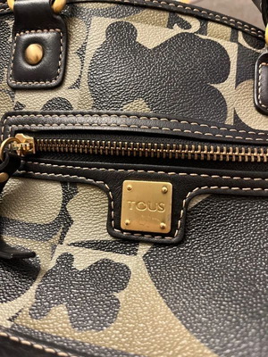 Tous crossbody bag used, black with fabric stains