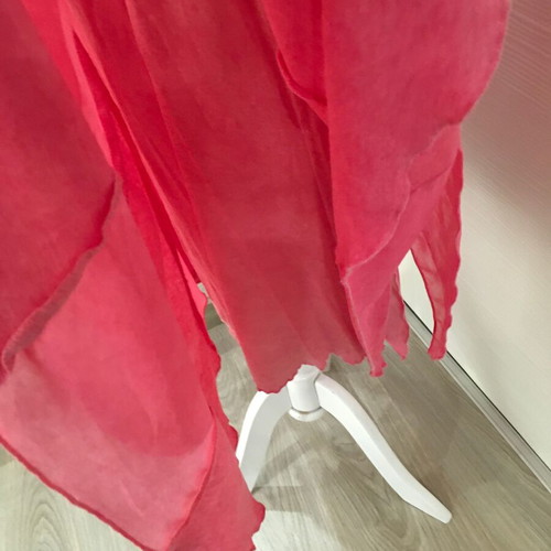 Elisa Cavaletti Long Pink Dress S Like New With Metallic Effect