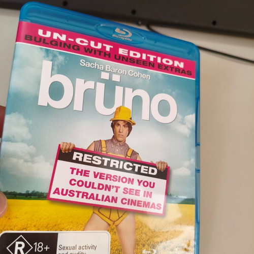 Bruno 2009 Sasca Baron Cohen Blu-Ray Uncut Edition like new