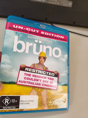 Bruno 2009 Sasca Baron Cohen Blu-Ray Uncut Edition like new
