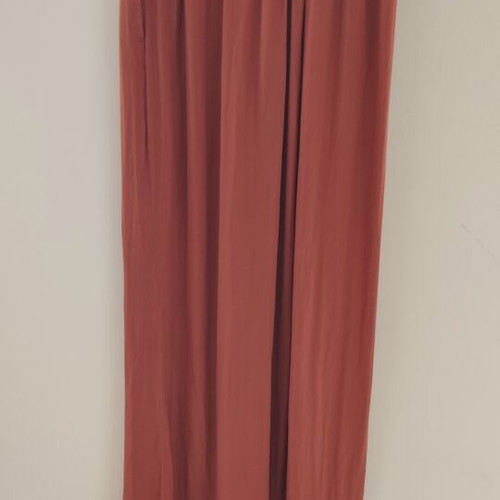 Zara women's satin pants new, terracotta, size XS