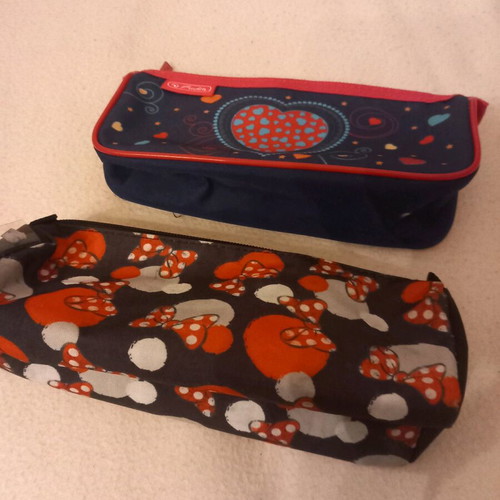 School pencil cases used, pack of 2 pieces