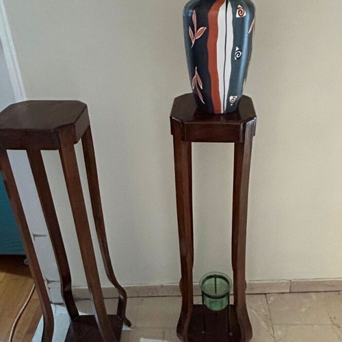 Vintage wooden plant stands set of 2, 1.04m, like new