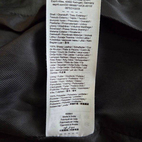 Esprit leather jacket like new, black, size 36