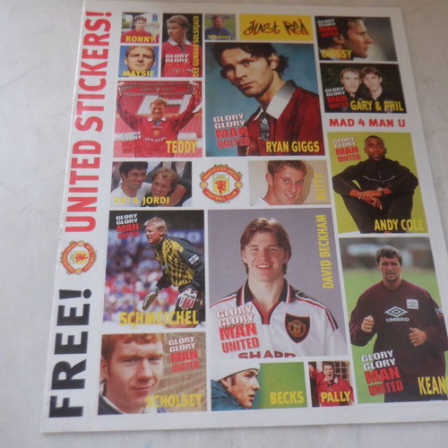 Manchester United stickers new from 90s magazine