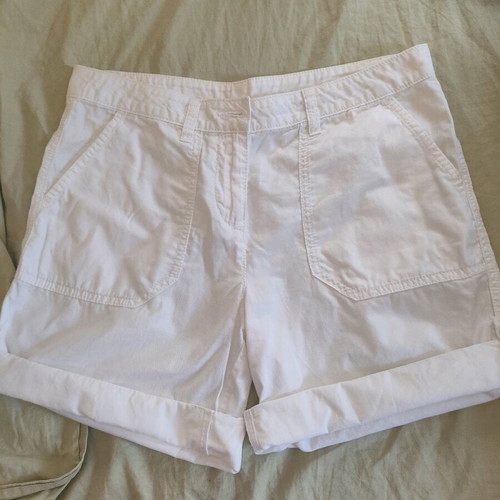 White M&S cotton shorts size UK10/38 like new