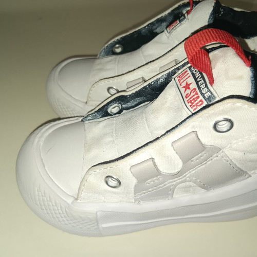 Converse All Star shoes size 22 used, white slip-on