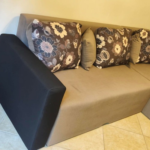 Corner sofa bed with storage space like new