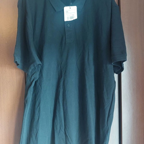 Men's short-sleeve polo shirt 3XL black new