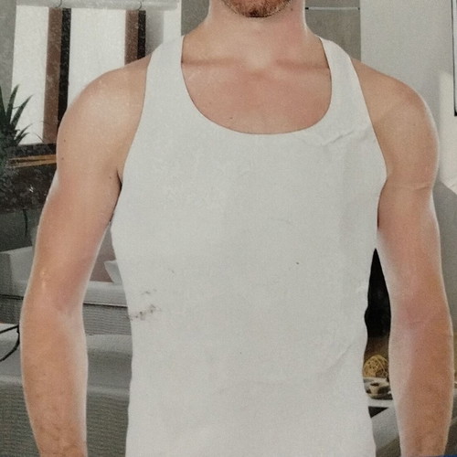 Men's tank tops new, pack of 4, 1 white 3 black, 100% cotton