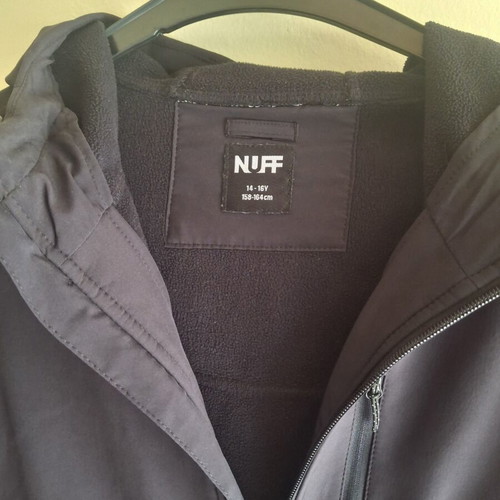 Nuff children's jacket 14-16 years like new, fleece lining, black