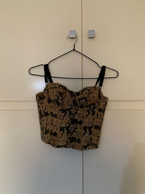 Zara women's corset like new, black and gold