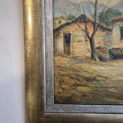 Authentic Charalambos Palaiologos oil painting like new, 65x55 with frame