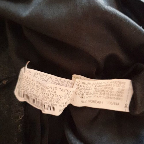 Black short-sleeve formal dress Zara like new with sequins and velvet collar