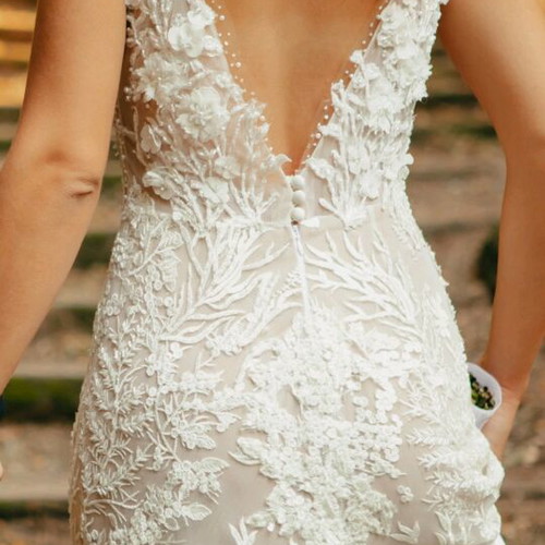 Vera Paul wedding dress like new, white, handmade from Kolonaki