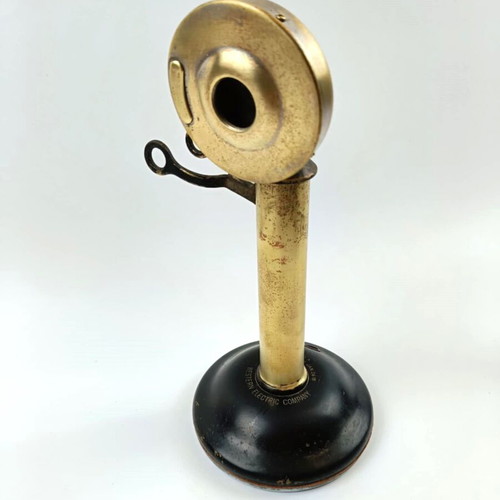 Western Electric brass telephone base used, early 20th century