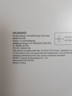 Huawei AH100 Mirror Smart Scale