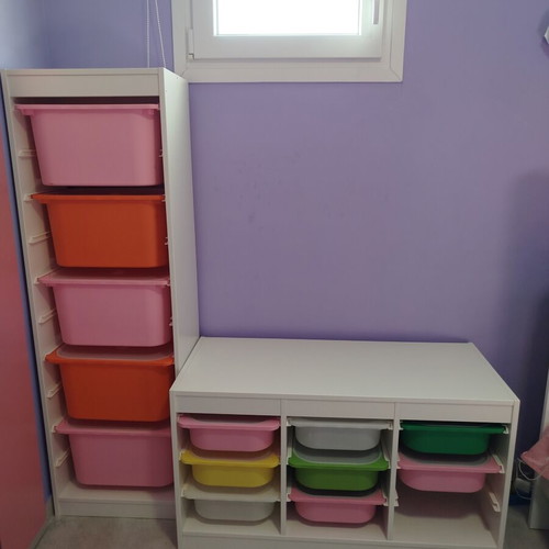 IKEA Trofast storage furniture like new with colorful boxes