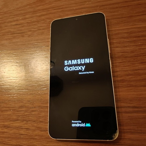 Samsung Galaxy S22 smartphone with minor corner crack