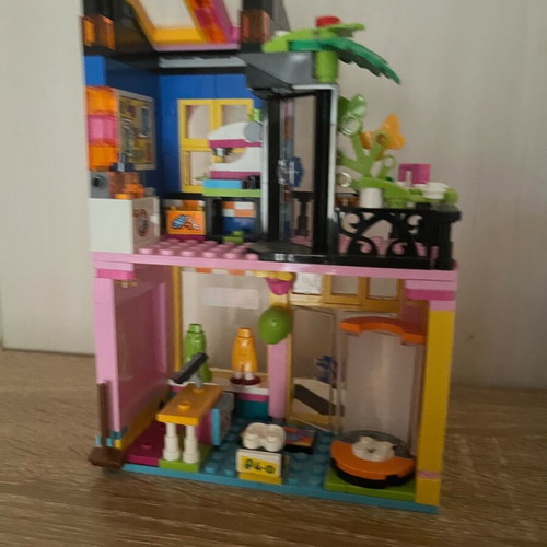 Lego Friends set with several missing pieces without figures, box, and instructions