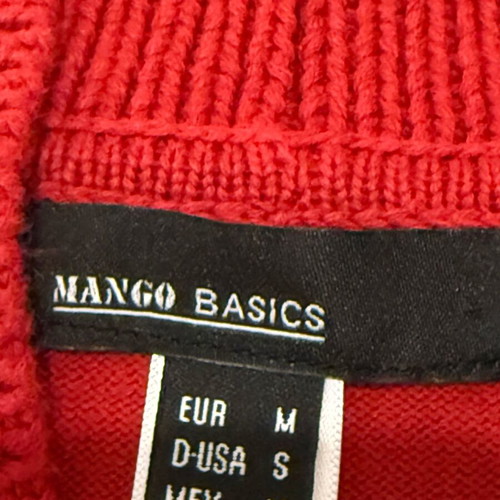 Red knitted cardigan Mango Basics size M like new