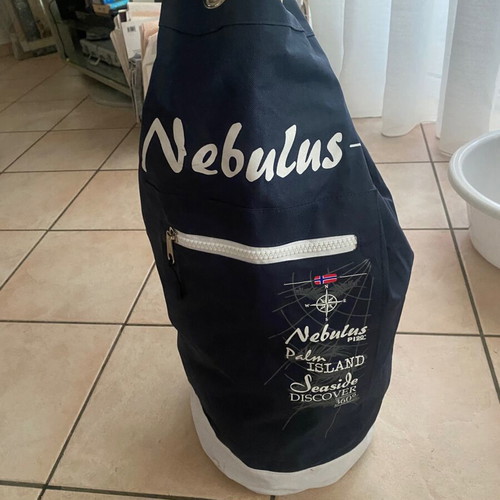 Nebulus bag like new, hand-held, white and blue