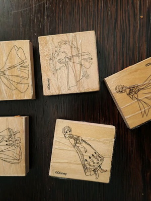 Disney Frozen wooden stamp set of 5 new