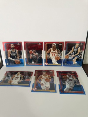 Topps Chrome NBA πακέτο κόκκινο μπλε λευκό καινούργιο