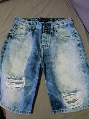 Men's denim bermuda shorts used, size 38 Pull & Bear
