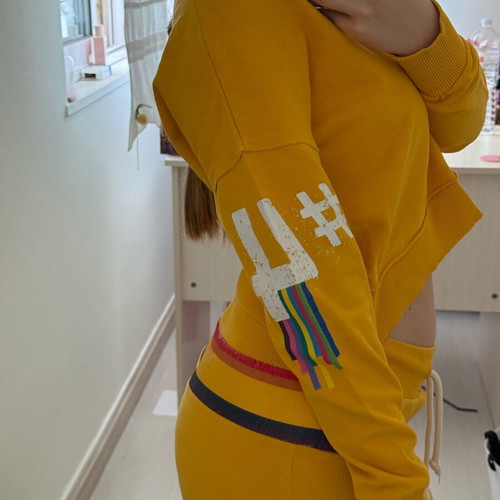 BodyTalk tracksuit set used, mustard, size Small