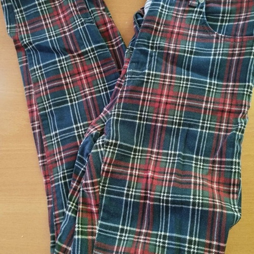 Pull & Bear plaid pants multicolor like new size M