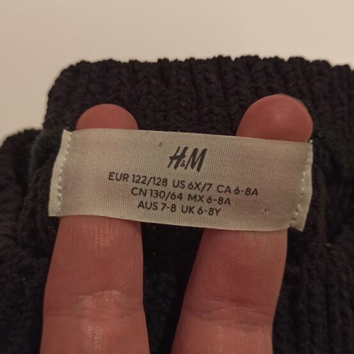 H&M girls' kids sweater new, black, for ages 6-8