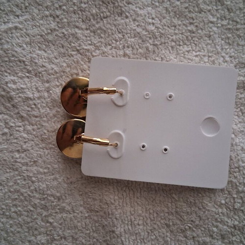 Earrings new, turquoise color
