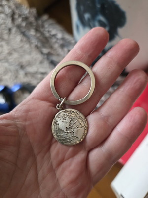 Tiffany & Co Silver Keychain 925 Globe Design like new